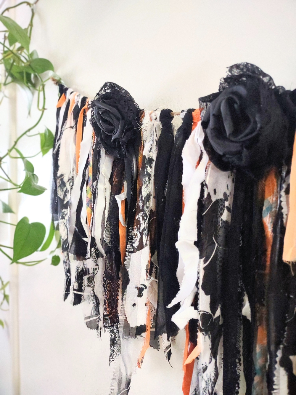 36" Halloween Goth Boho Primitive Shabby Chic Garland